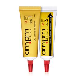 pm C12美白抗皺精華組〈C12全效抗皺彈力精華素、維他命C精華助導乳液〉